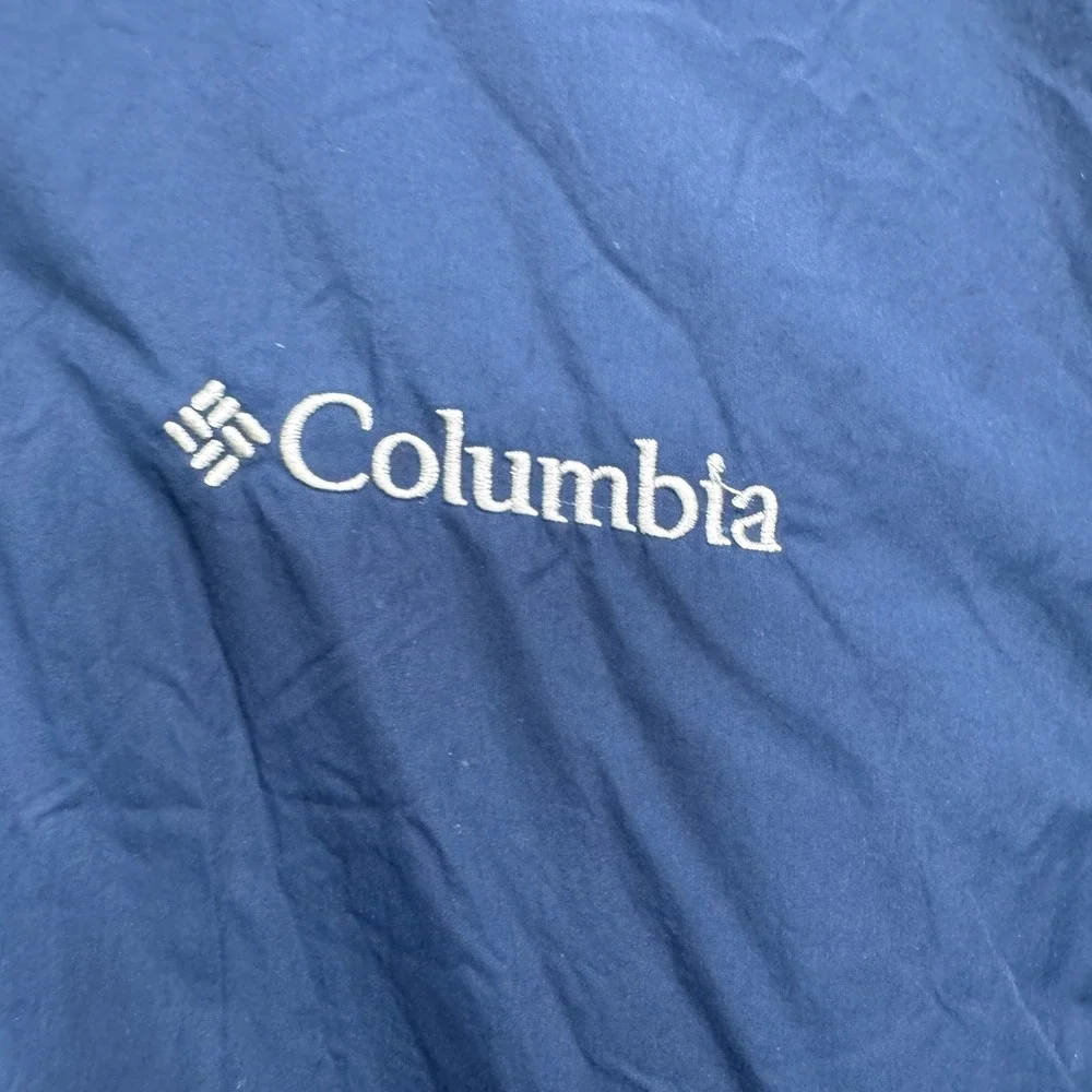 Columbia WM8371 Jacket Mens Medium Navy Blue Sherpa Lined Insulated Outdoor